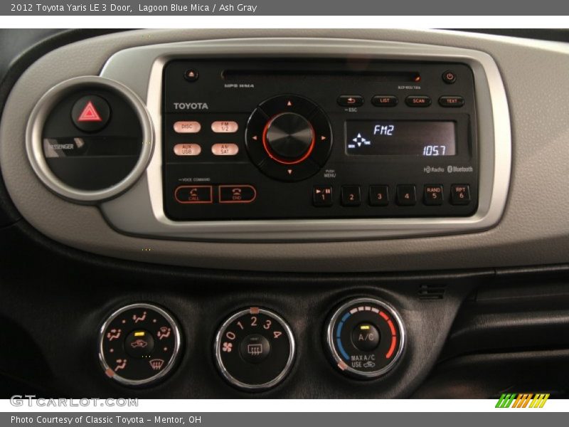 Lagoon Blue Mica / Ash Gray 2012 Toyota Yaris LE 3 Door