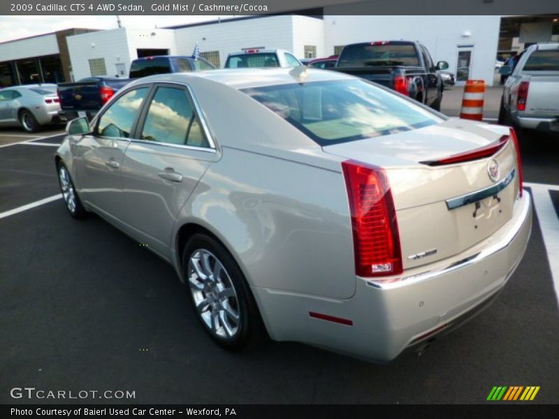 Gold Mist / Cashmere/Cocoa 2009 Cadillac CTS 4 AWD Sedan