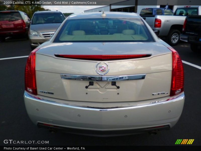 Gold Mist / Cashmere/Cocoa 2009 Cadillac CTS 4 AWD Sedan