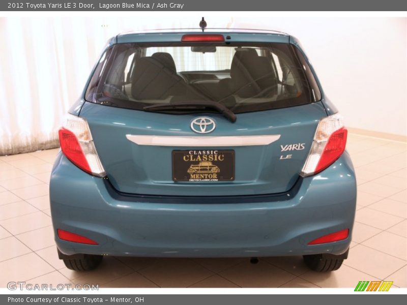 Lagoon Blue Mica / Ash Gray 2012 Toyota Yaris LE 3 Door
