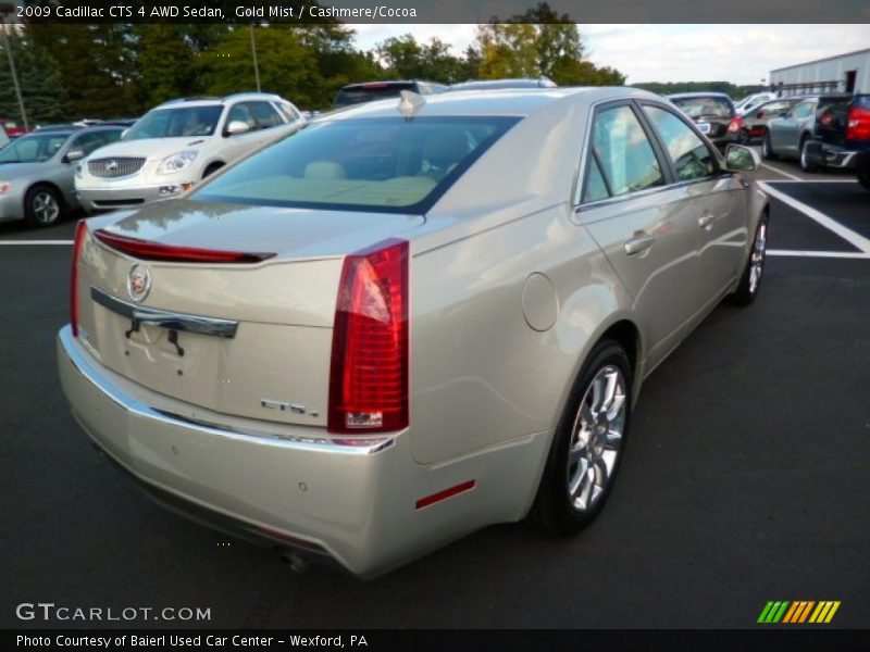 Gold Mist / Cashmere/Cocoa 2009 Cadillac CTS 4 AWD Sedan