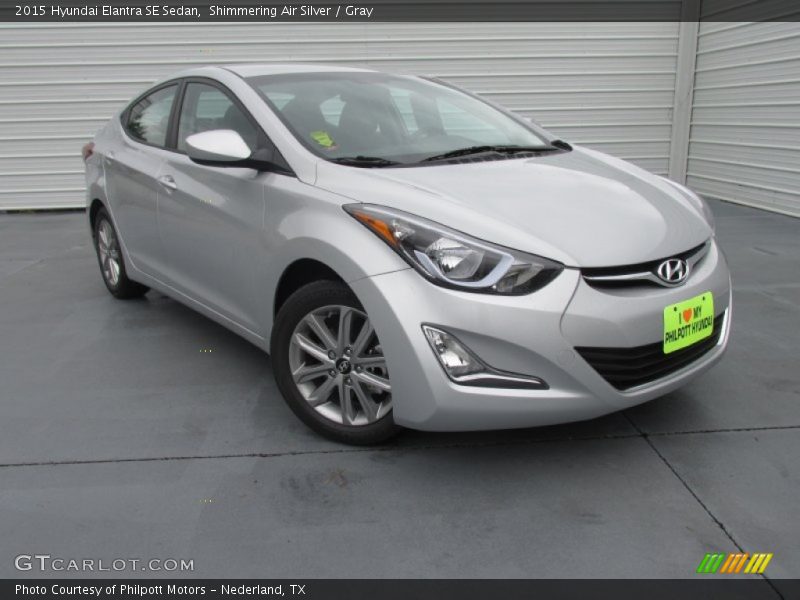 Shimmering Air Silver / Gray 2015 Hyundai Elantra SE Sedan