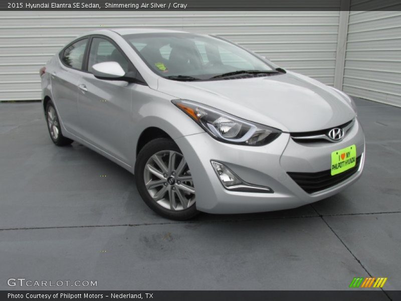 Shimmering Air Silver / Gray 2015 Hyundai Elantra SE Sedan