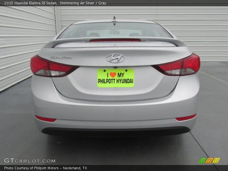 Shimmering Air Silver / Gray 2015 Hyundai Elantra SE Sedan