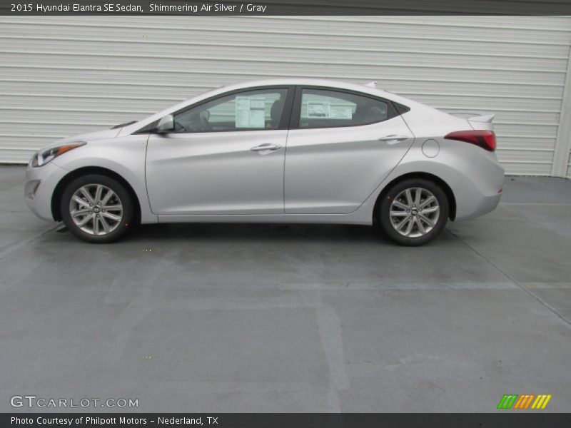 Shimmering Air Silver / Gray 2015 Hyundai Elantra SE Sedan