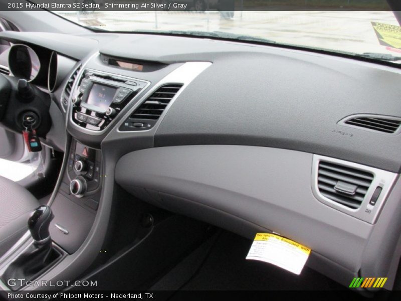Shimmering Air Silver / Gray 2015 Hyundai Elantra SE Sedan