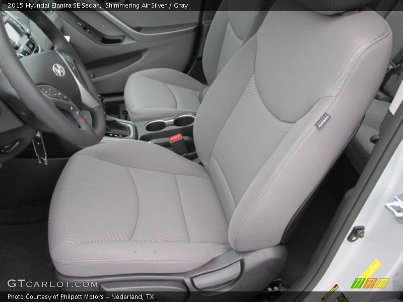 Shimmering Air Silver / Gray 2015 Hyundai Elantra SE Sedan