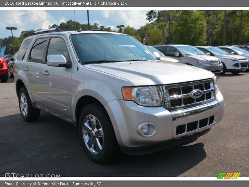 Ingot Silver Metallic / Charcoal Black 2010 Ford Escape Limited V6