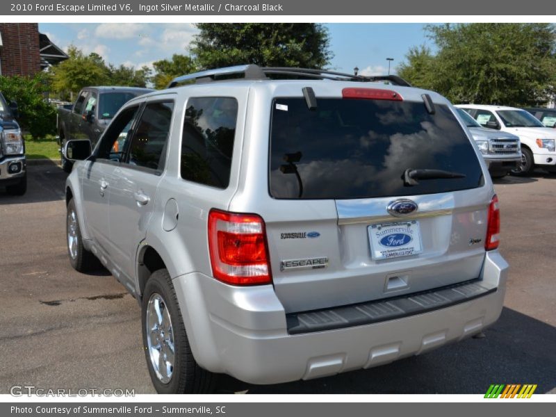 Ingot Silver Metallic / Charcoal Black 2010 Ford Escape Limited V6