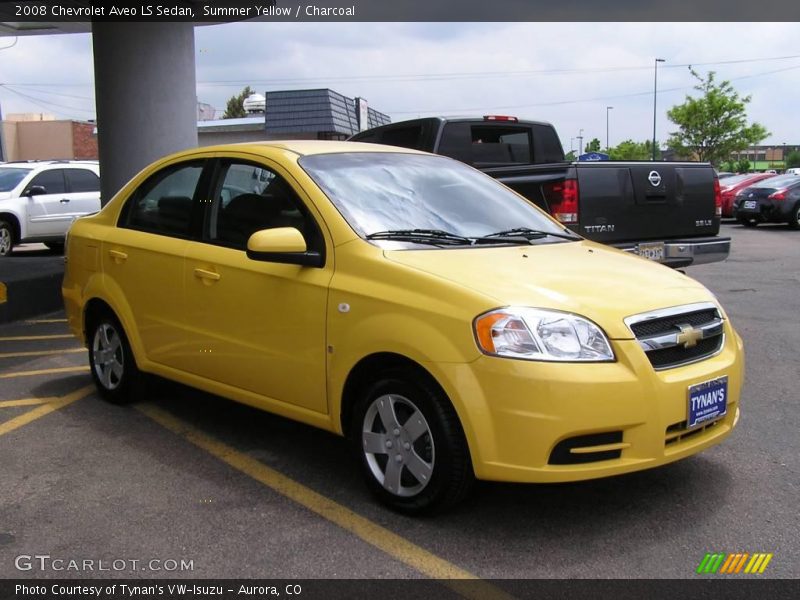Summer Yellow / Charcoal 2008 Chevrolet Aveo LS Sedan
