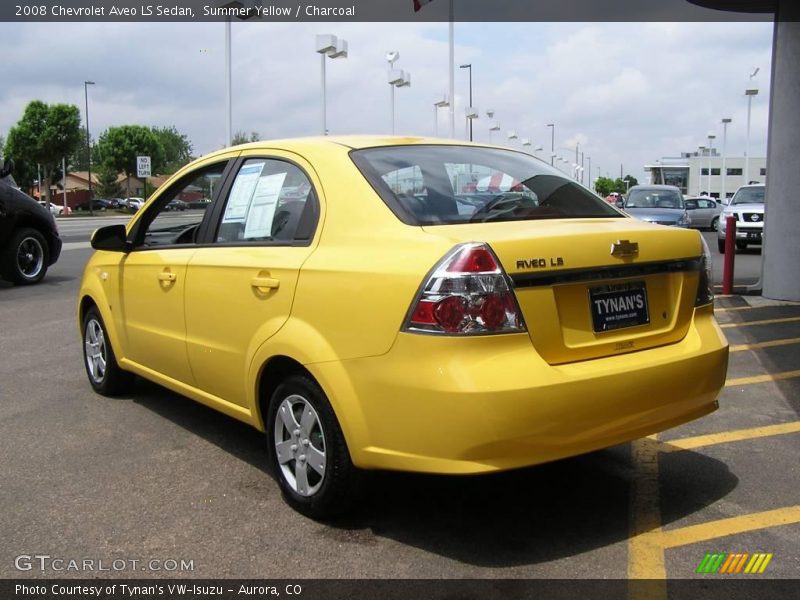 Summer Yellow / Charcoal 2008 Chevrolet Aveo LS Sedan