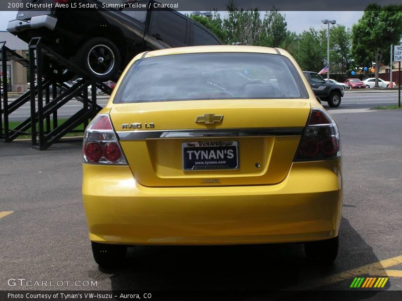 Summer Yellow / Charcoal 2008 Chevrolet Aveo LS Sedan