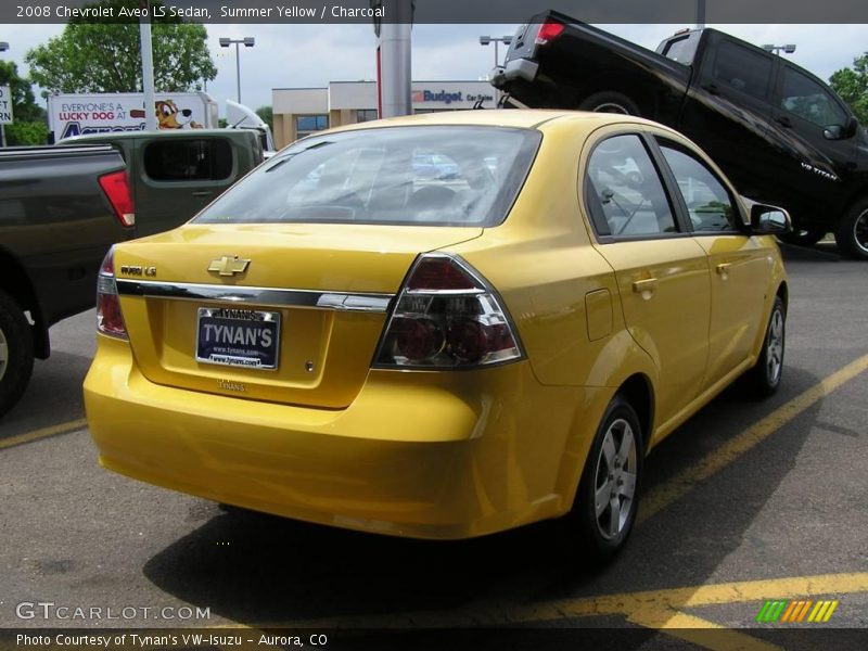 Summer Yellow / Charcoal 2008 Chevrolet Aveo LS Sedan
