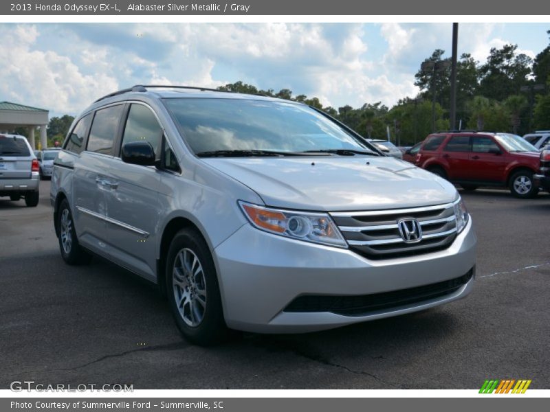 Alabaster Silver Metallic / Gray 2013 Honda Odyssey EX-L