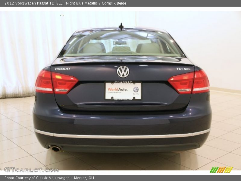 Night Blue Metallic / Cornsilk Beige 2012 Volkswagen Passat TDI SEL