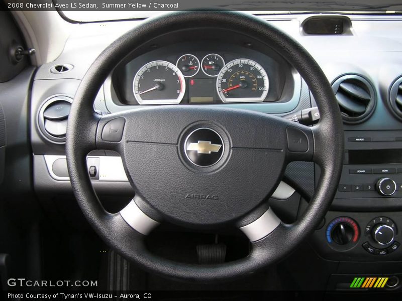 Summer Yellow / Charcoal 2008 Chevrolet Aveo LS Sedan