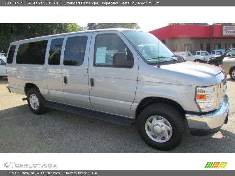 Ingot Silver Metallic / Medium Flint 2013 Ford E Series Van E350 XLT Extended Passenger