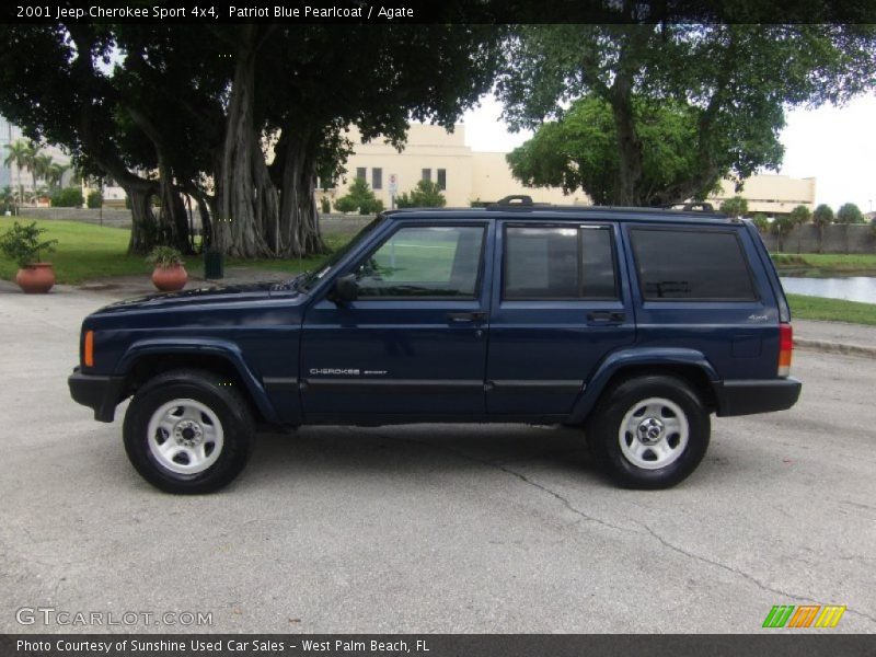 Patriot Blue Pearlcoat / Agate 2001 Jeep Cherokee Sport 4x4