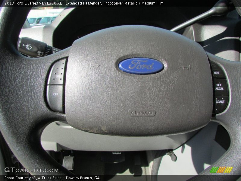 Ingot Silver Metallic / Medium Flint 2013 Ford E Series Van E350 XLT Extended Passenger