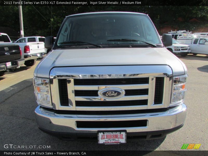Ingot Silver Metallic / Medium Flint 2013 Ford E Series Van E350 XLT Extended Passenger