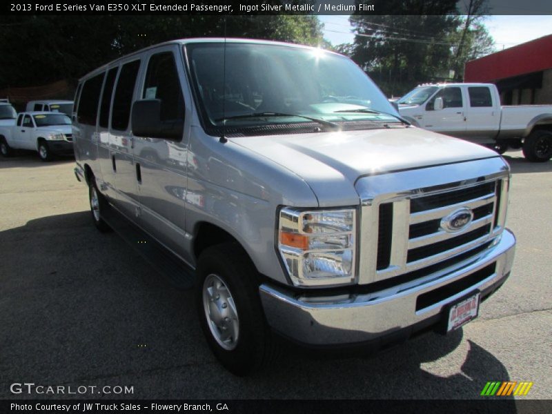 Ingot Silver Metallic / Medium Flint 2013 Ford E Series Van E350 XLT Extended Passenger