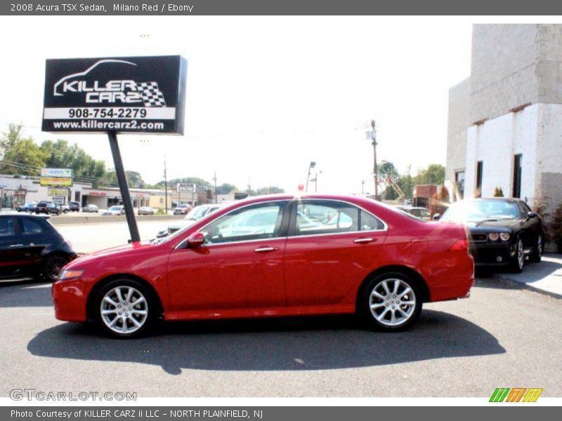 Milano Red / Ebony 2008 Acura TSX Sedan