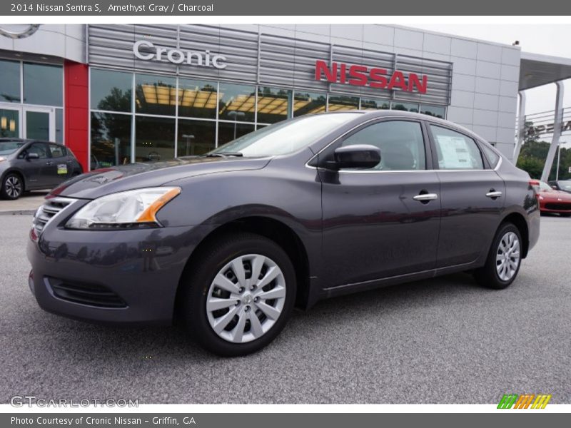 Amethyst Gray / Charcoal 2014 Nissan Sentra S