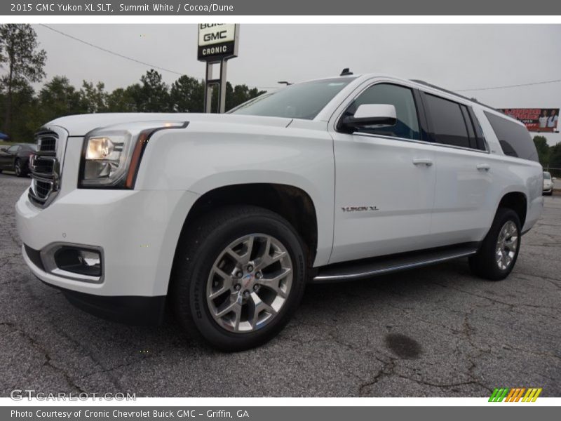 Summit White / Cocoa/Dune 2015 GMC Yukon XL SLT