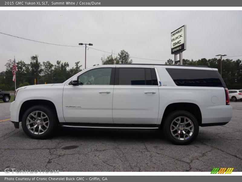 Summit White / Cocoa/Dune 2015 GMC Yukon XL SLT