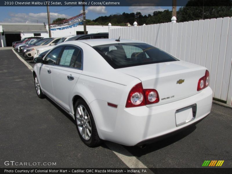 Summit White / Cocoa/Cashmere 2010 Chevrolet Malibu LTZ Sedan
