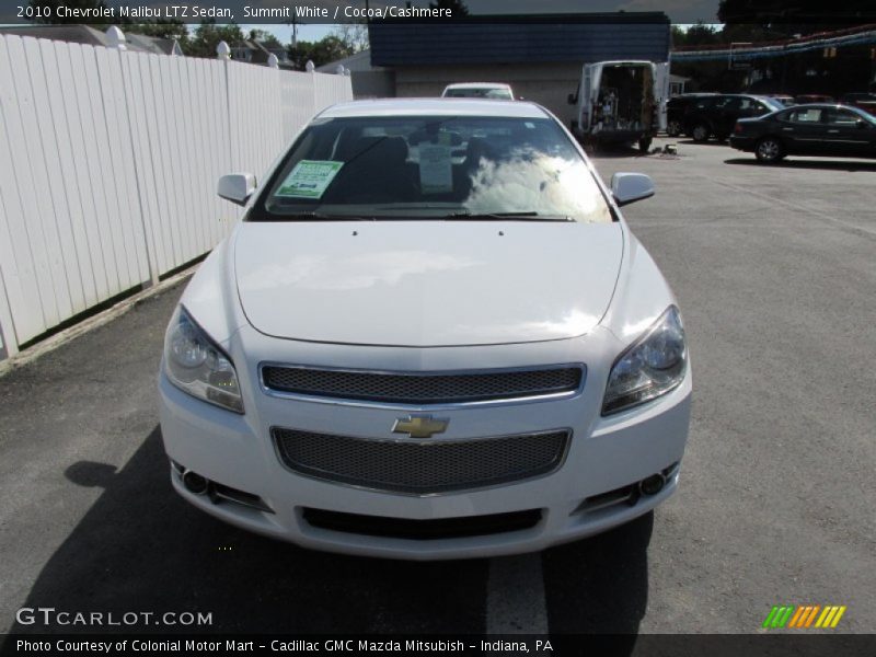 Summit White / Cocoa/Cashmere 2010 Chevrolet Malibu LTZ Sedan