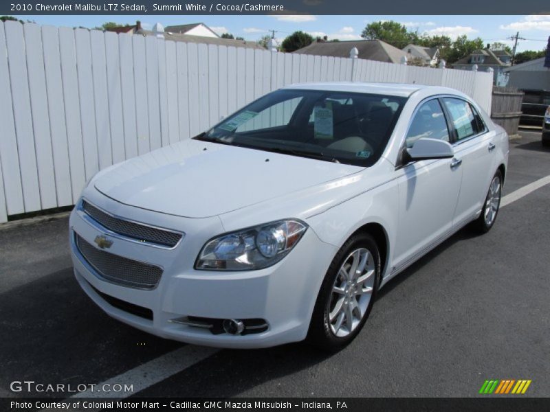 Summit White / Cocoa/Cashmere 2010 Chevrolet Malibu LTZ Sedan