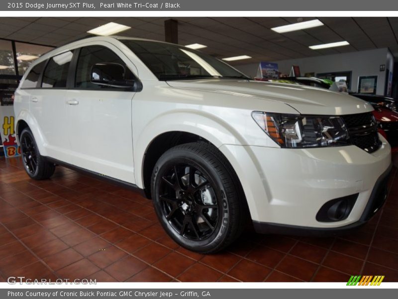 Pearl White Tri-Coat / Black 2015 Dodge Journey SXT Plus