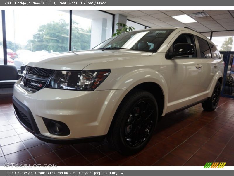 Pearl White Tri-Coat / Black 2015 Dodge Journey SXT Plus
