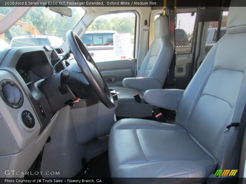 Oxford White / Medium Flint 2010 Ford E Series Van E350 XLT Passenger Extended