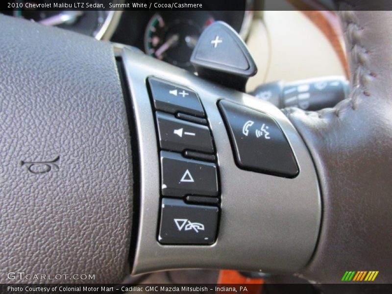 Summit White / Cocoa/Cashmere 2010 Chevrolet Malibu LTZ Sedan