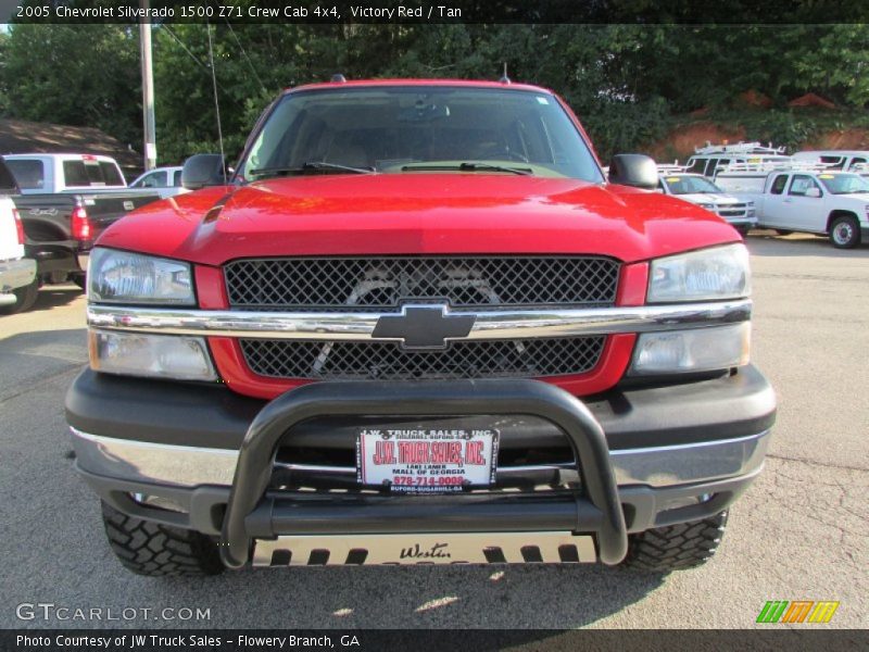 Victory Red / Tan 2005 Chevrolet Silverado 1500 Z71 Crew Cab 4x4