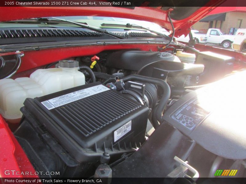 Victory Red / Tan 2005 Chevrolet Silverado 1500 Z71 Crew Cab 4x4