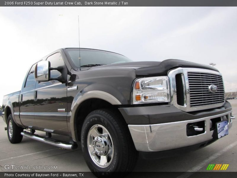Dark Stone Metallic / Tan 2006 Ford F250 Super Duty Lariat Crew Cab