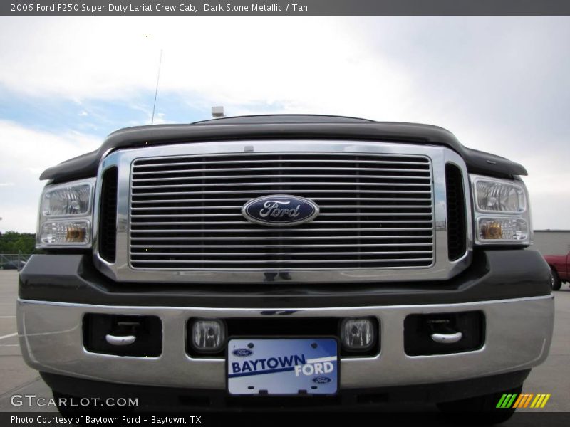 Dark Stone Metallic / Tan 2006 Ford F250 Super Duty Lariat Crew Cab