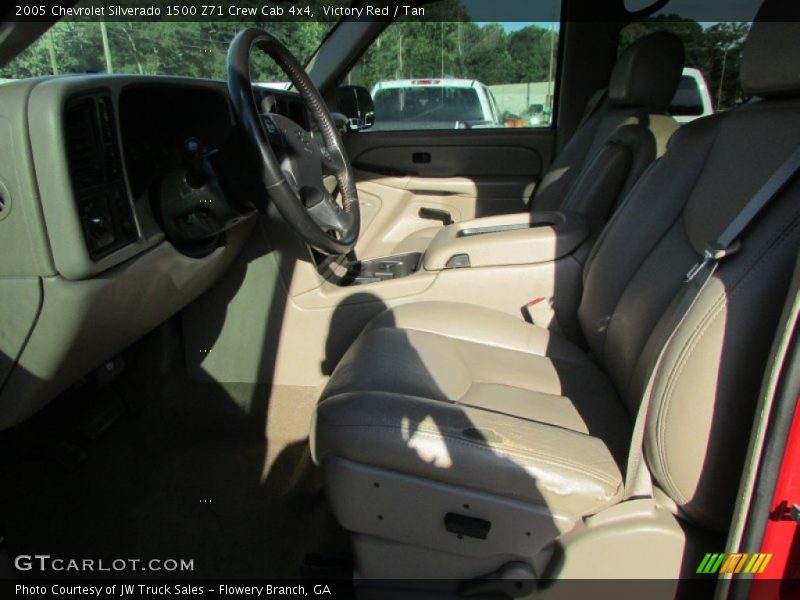 Victory Red / Tan 2005 Chevrolet Silverado 1500 Z71 Crew Cab 4x4