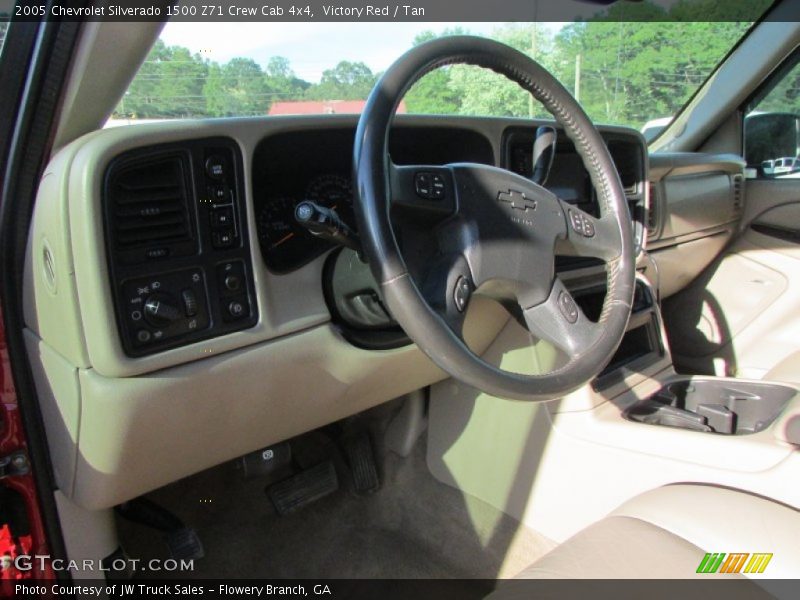 Victory Red / Tan 2005 Chevrolet Silverado 1500 Z71 Crew Cab 4x4