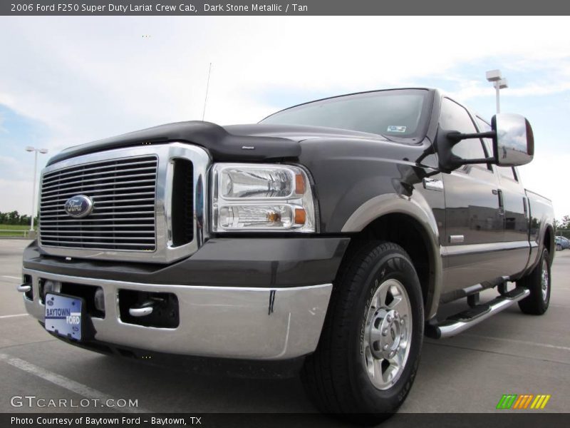 Dark Stone Metallic / Tan 2006 Ford F250 Super Duty Lariat Crew Cab
