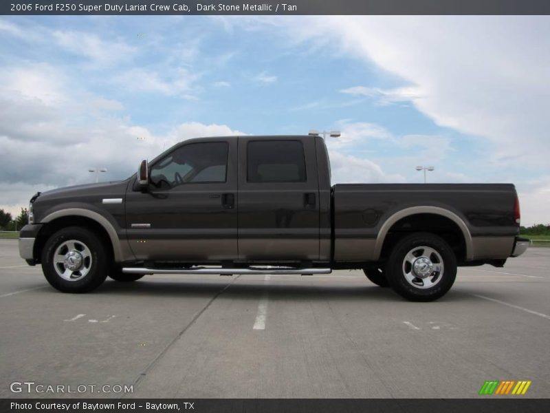 Dark Stone Metallic / Tan 2006 Ford F250 Super Duty Lariat Crew Cab