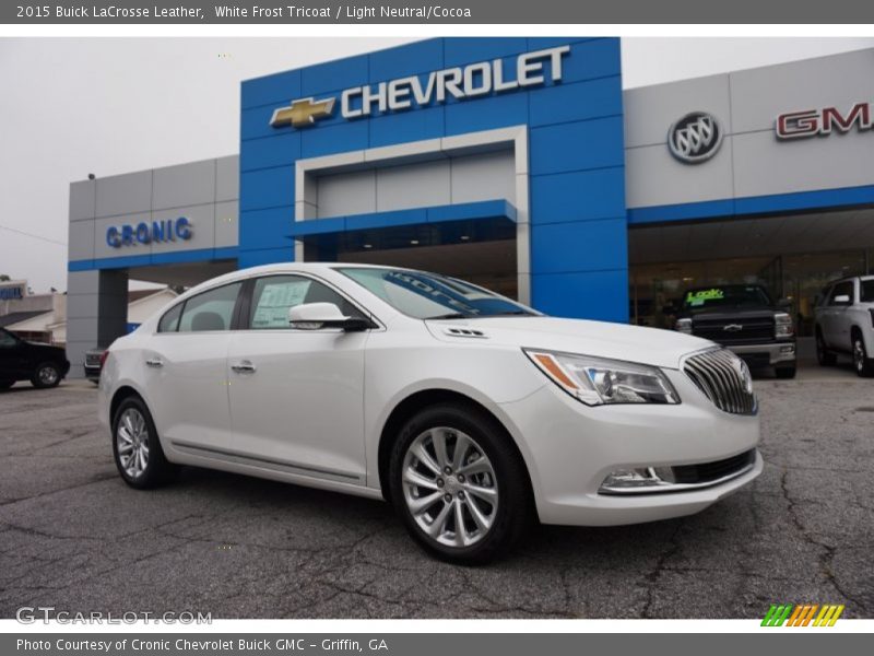 White Frost Tricoat / Light Neutral/Cocoa 2015 Buick LaCrosse Leather