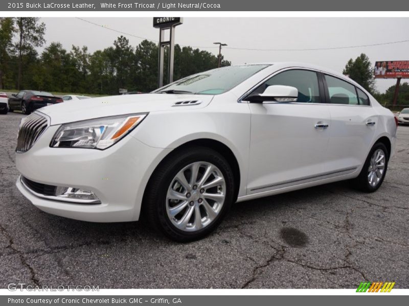 White Frost Tricoat / Light Neutral/Cocoa 2015 Buick LaCrosse Leather