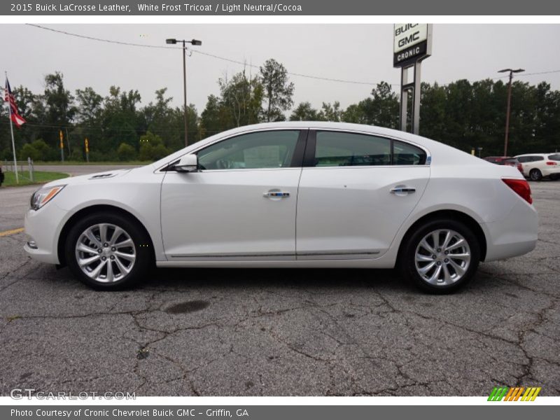 White Frost Tricoat / Light Neutral/Cocoa 2015 Buick LaCrosse Leather