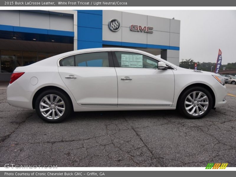 White Frost Tricoat / Light Neutral/Cocoa 2015 Buick LaCrosse Leather