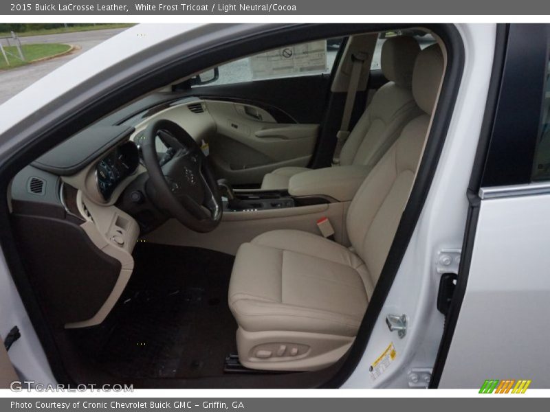 White Frost Tricoat / Light Neutral/Cocoa 2015 Buick LaCrosse Leather