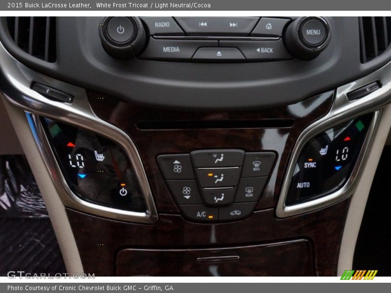 White Frost Tricoat / Light Neutral/Cocoa 2015 Buick LaCrosse Leather